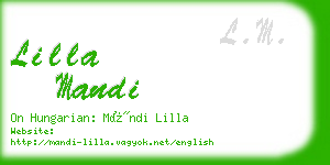 lilla mandi business card